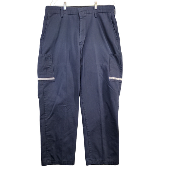 FedEx Stan Herman Men's Reflective Work Pants Blue Size 38Rx31 Uniform - Picture 1 of 10
